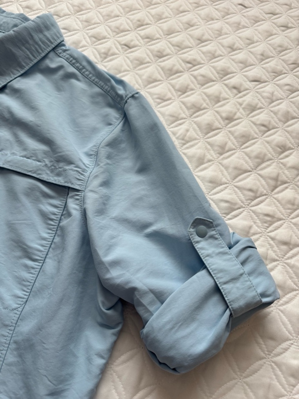 L.L. Bean Light Blue Tropicwear Button-Down Long Sleeve Sun Block Shirt Sz XLP - Picture 6 of 16